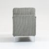 Modular Sectional Sofa Armless Seat Module, Corduroy Sectional Couch, Single Couch Modular Armless Accent Chair With Back Cushion - Gray - Image 8