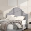 Catherine - Queen Upholstered Headboard - Light Gray - Image 7
