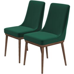 Kate - Mid-Century Modern Dining Chair (Set of 2) - Fabric - Multi