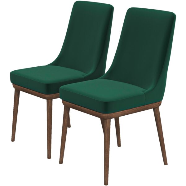 Kate - Mid-Century Modern Dining Chair (Set of 2) - Fabric - Multi