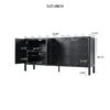 Stylish Storage Cabinet Sideboard With Unique Geometric Circle Door Design - Black - Image 16