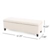 Storage Ottoman For Living Room, Bedroom - White - Image 4