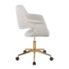 Vintage Flair - Mid-Century Modern Office Chair - Gold / Cream - Image 2
