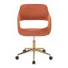 Margarite - Contemporary Task Chair - Gold / Orange - Image 5