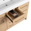 Original 48" Freestanding Bathroom Vanity With Resin Sink Soft Closing Doors And Drawers Plywood Construction - Oak - Image 15