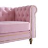 Chesterfield - Velvet Sofa 84.65" For Living Room - Pink - Image 9