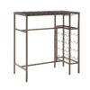 3 Piece Bar Steels Kitchen Dining Room Table Set Retro Bar Chair For Dining Room - Antique Brown - Image 9