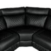 Home Theater Seating Manual Recliner With Cup Holder, Hide - Away Storage Reclining Sofa For Living Room, Home Theater - Black - Image 15