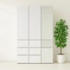 Elise - Modular Closet System With Mirror For Custom Storage Solutions - White - Image 2