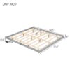 King Size Floating Bed With LED Lights Underneath, Modern King Size Low Profile Platform Bed With LED Lights - Gray - Image 8