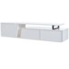 Modern, Minimalist Rectangle Extendable TV Stand, TV Cabinet With 2 Drawers And 1 Cabinet For Living Room, Up To 100" - White - Image 19