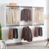 Devi - Wall Mounted Closet System With Modular Design And Ample Storage - White - Image 8