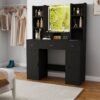 43.31" Newly Designed Smart Mirror Dressing Table With Drawers And Storage Cabinet, Dressing Table With Dressing Pad For Bedroom, Dressing Room - Black - Image 4
