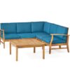 Perla - 6 Pieces Sofa Set - Blue - Image 4
