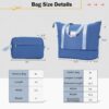 2 Piece Luggage Set With Bags Expanable Spinner Wheels ABS Lightweight Suitcase With Tsa Lock 20" / 24" - Blue - Image 11
