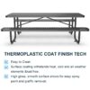 Expanded Metal Rectangular Picnic Table - Black - Image 3
