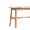 Woven Design Dining Bench For Dining Room, Bedroom - Natural Oak - Image 7