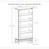 Banting - Mid Century Open Shelf Bookcase - Walnut Brown - Image 11