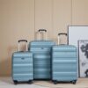 Expandable 3 Piece Luggage Sets Pc Lightweight & Durable Suitcase With Two Hooks, Spinner Wheels, Tsa Lock, (21/25/29) - Dark Green - Image 2