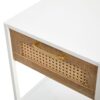 15.74" Rattan End Table With Drawer, Modern Nightstand, Metal Legs, Side Table For Living Room, Bedroom (Set of 2) - White - Image 13