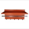 Esyspot - Metal Powder Coating Hook Wall Mounted With Shelf - Orange / Chrome - Image 5