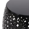 Modern Outdoor Metal End Table Set With Durable Iron Frame - Black - Image 13
