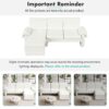 Convertible Futon Sofa Bed Futon Sofa Couch With An Adjustable Backrest, A Reversible Chaise Lounge And 2 Removable Armrest Pillows For Living Room - Beige - Image 7