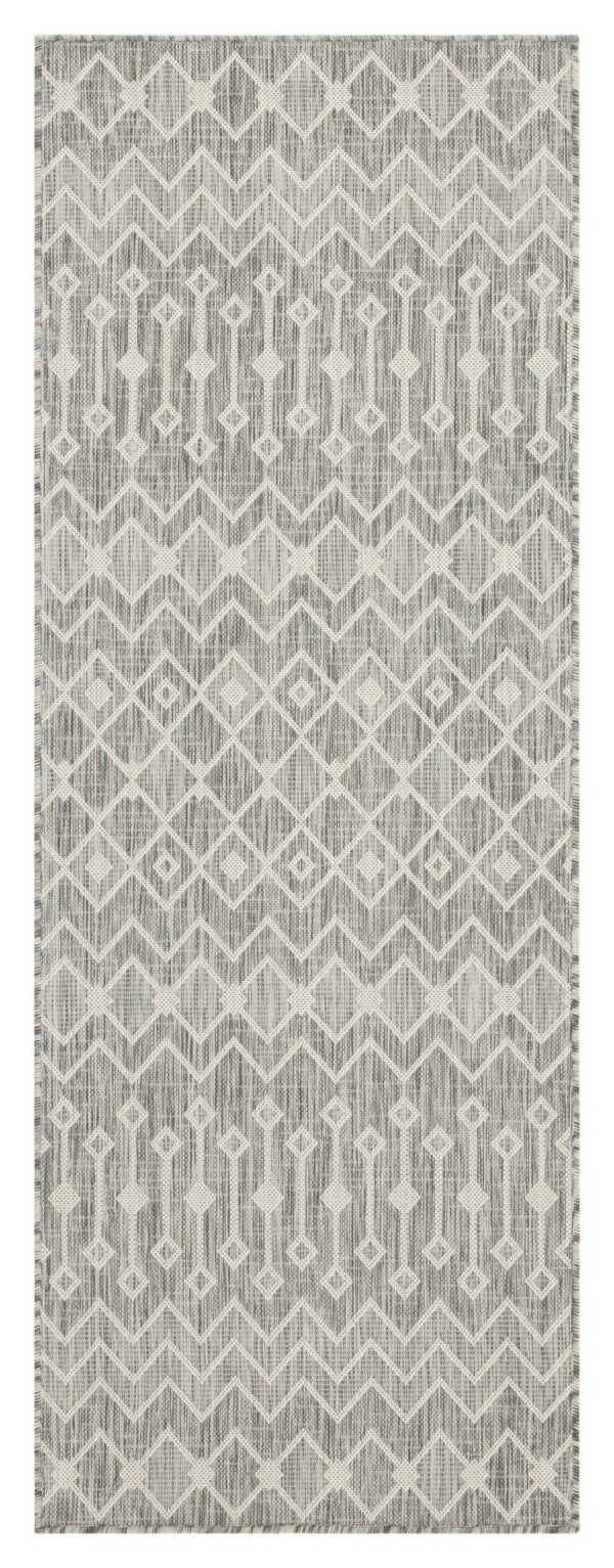 Sunshine - 2'7" X 7'3" Indoor, Outdoor, Polypropylene Area Rug - Silver