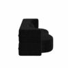 Modern Floor Sofa With 2 Pillows, Convertible Teddy Fabric Foam Filled Sleeper Sofa Bed, Full Size Folding Mattress For Living Room Guest Bed, Playroom, No Assembly Required - Black - Image 11