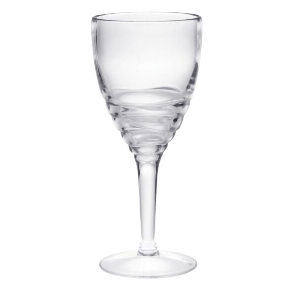 Swirl Bpa Free Acrylic Wine Glass (Set of 4) Unbreakable 12Oz Red & White Wine Glasses - Clear