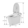 Smart 1 Piece Bidet Toilet With Warm Air Dryer Heated Seat LED Night Light Auto Open / Close - White - Image 3