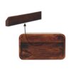 Curved Wall Mounted Bedside Table - Walnut - Image 5