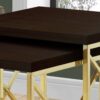 Nesting Table, Side, End, Accent, Contemporary & Modern (Set of 2) - Espresso - Image 2