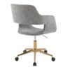 Margarite - Contemporary, Task Chair - Gold / Gray - Image 3