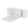 Full Size Murphy Bed With Shelves, Cabinets And USB Ports - White - Image 6