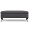 Rebecca - Multifunctional Large Coffee Table Storage Ottoman With Lift Up Lid - Gray - Image 2
