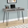 Computer Desk, Home Office, Laptop, Left, Right Set-Up, Storage Drawers, Work, Contemporary & Modern - Gray - Image 3