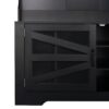 Entryway Bench With Coat Rack, 3 In 1 Design And Adjustable Shelves, Hall Tree With 7 Hooks For Entrance, Living Room - Black - Image 15