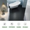 Interlocking Deck Tiles Plastic Waterproof Outdoor All Weather Anti-Slip Bathroom Shower Balcony Porch Strong Weight Capacity Upto 440 Lbs, Pebble Stone Pattern Pack Of 12 - Black - Image 5