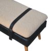 Bouclé Buffalo - Hide Leather Bench - Black - Image 9