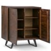 Lowry - Medium Storage Cabinet - Distressed Charcoal Brown - Image 7