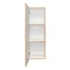 Medicine Single Door Cabinet, Three Shelves - Light Oak / White - Image 6