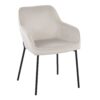 Daniella - Contemporary Dining Chair (Set of 2) - Cream / Black - Image 2
