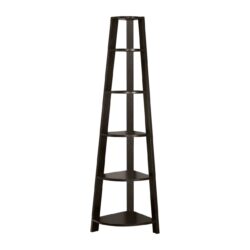 Bookshelf, Bookcase, Etagere, Corner, 5 Tier, For Office, Contemporary & Modern - Espresso