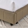 Mid Century Full Size Upholstered Bed Frame With Tufted Backrest And Armrests - Brown - Image 7