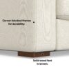 Charlie - Deep Seater Left Sectional Sofa - Cream - Image 16