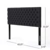 Annecy - Contemporary Upholstered Full / Queen Fabric Headboard - Charcoal Gray - Image 5