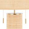 Cylinder - Rattan Contemporary Rattan Table Lamp - Royal Gold / Natural - Image 3