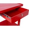 Transmission Teardown Work Station 1 / 2 Ton Capacity Sloping Drain Table Locking Drawer Removable Drain Basin Full-Width Lower Shelf Four 4" Caster Wheels - Red - Image 13