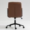 Office Chair, Mid Back Home Office Desk Task Chair With Wheels And Arms Ergonomic Computer Rolling Swivel Chair With Padded Armrest - Brown - Image 8